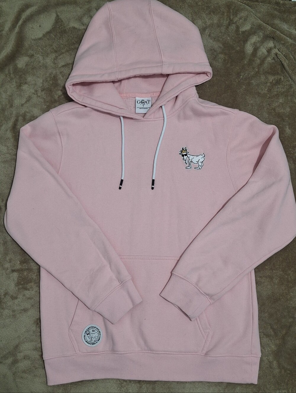 🐑 GOAT USA OG Hooded Sweatshirt Pink Pullover Hoodie Small